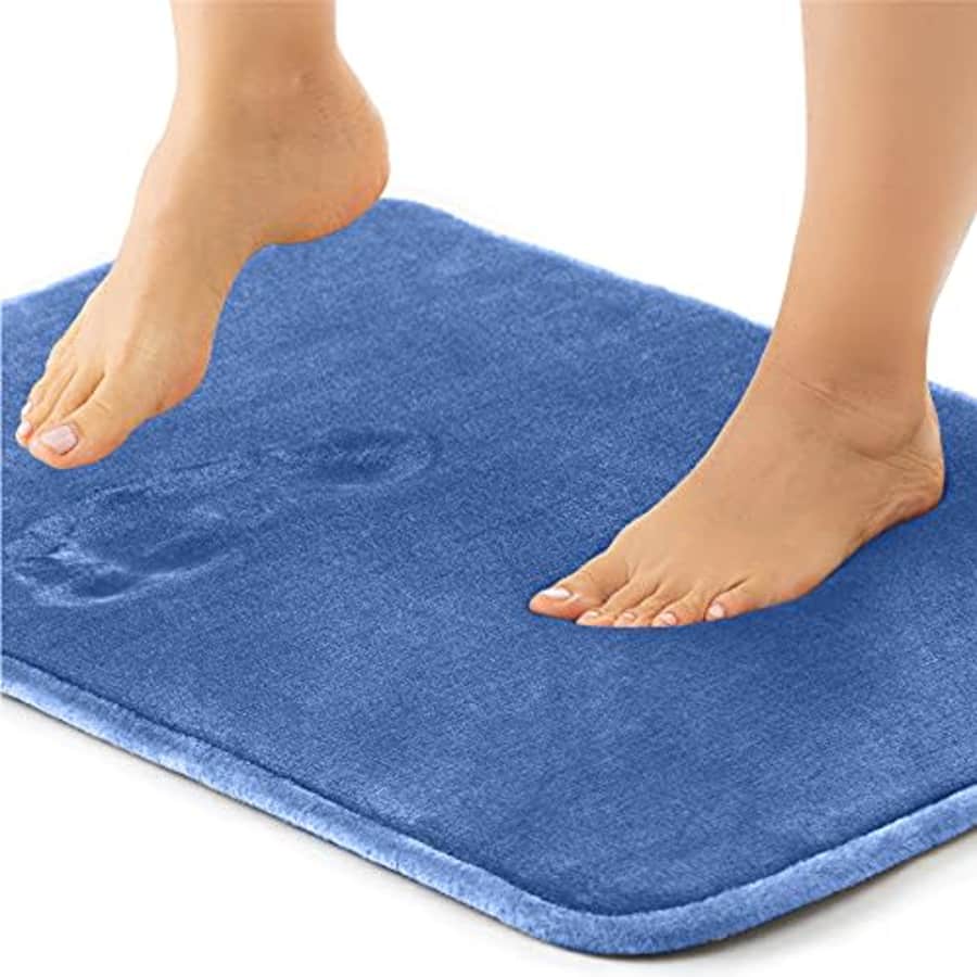 Gorilla Grip Thick Memory Foam Bath Rug, Soft Absorbent Luxury Mats, 60x17, Plush Velvet Topside, for $16