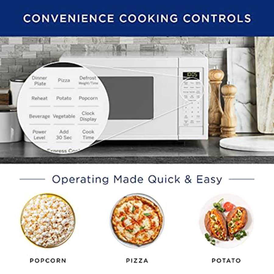 GE Appliances Microwave Oven | 0.9 Cubic Feet Capacity, 900 Watts | Kitchen Essentials for The for $140 GE Appliances Microwave Oven | 0.9 Cubic Feet Capacity, 900 Watts | Kitchen Essentials for The for $140