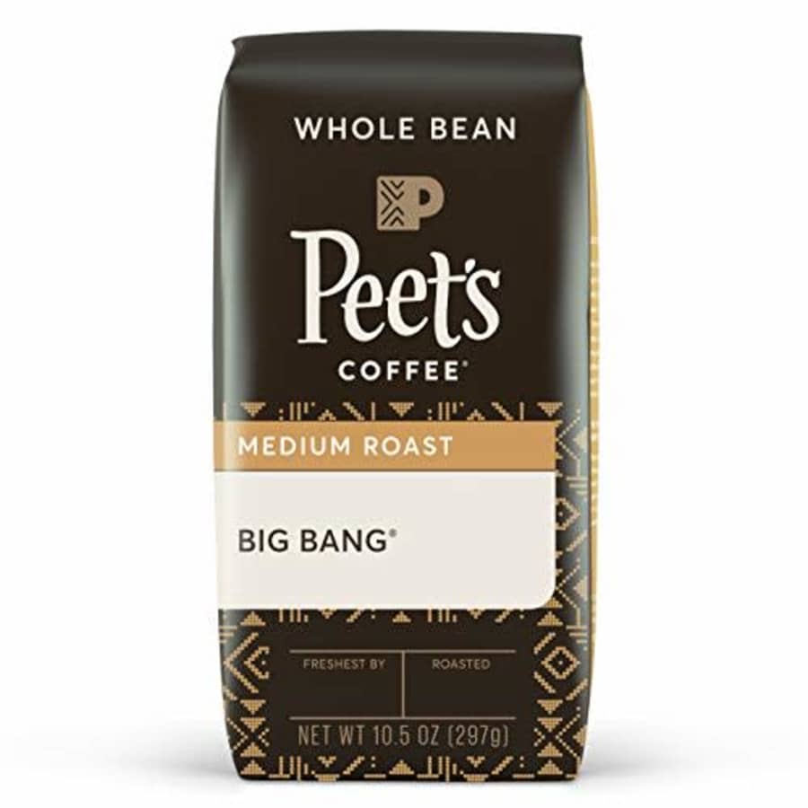 Peet's Coffee Big Bang, Medium Roast Whole Bean Coffee, 10.5 oz for $15 Peet's Coffee Big Bang, Medium Roast Whole Bean Coffee, 10.5 oz for $15