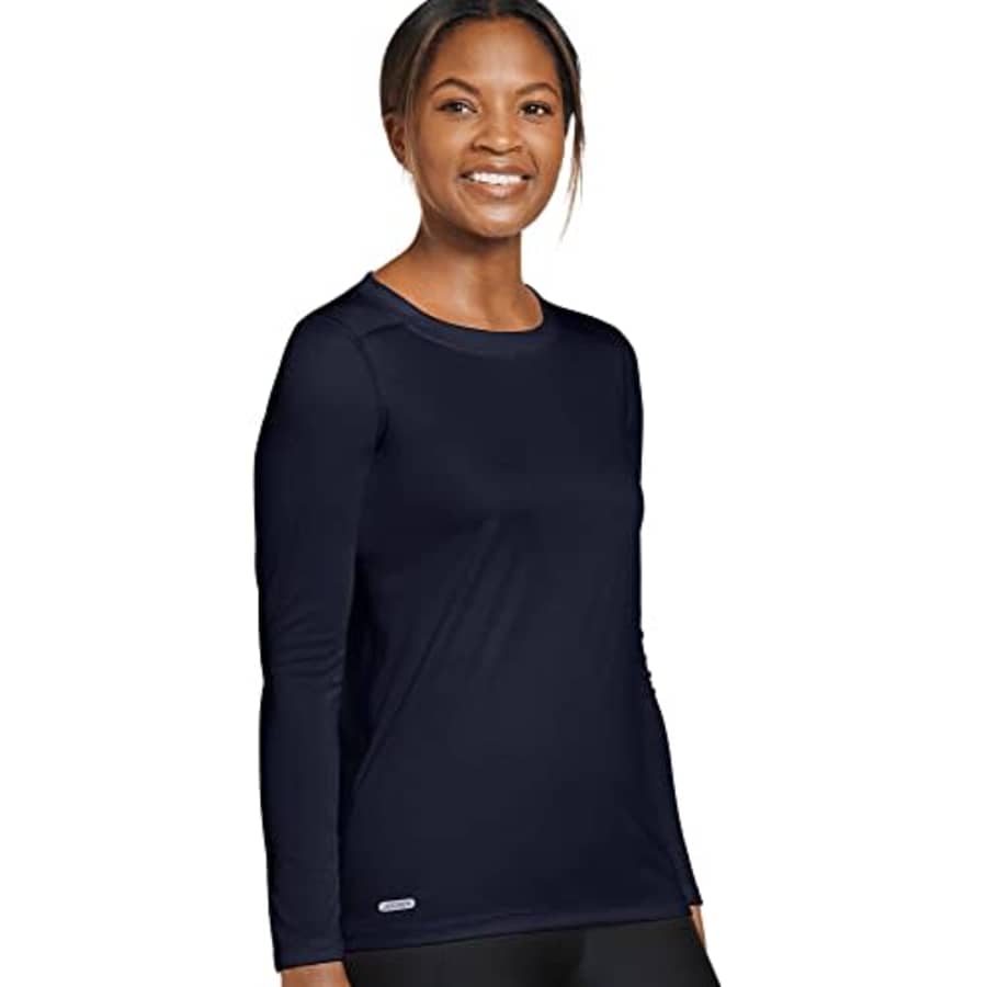 Jockey Women's Activewear Long Sleeve Performance Tee, Blue Velvet, l for $14
