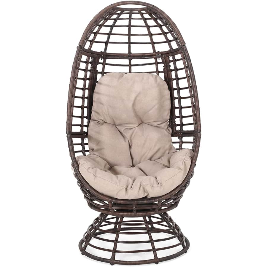 Christopher Knight Home Frances Outdoor Wicker Swivel Egg Chair for $337 Christopher Knight Home Frances Outdoor Wicker Swivel Egg Chair for $337