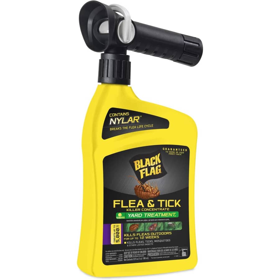 Black Flag Flea and Tick Killer Concentrate Yard Treatment 32-oz. Bottle for $12
