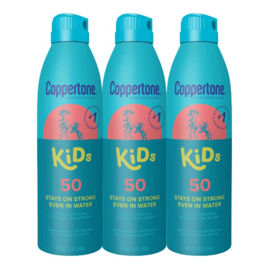 Coppertone Kids' SPF 50 Sunscreen Spray 3-Pack for $8.80 via Sub & Save