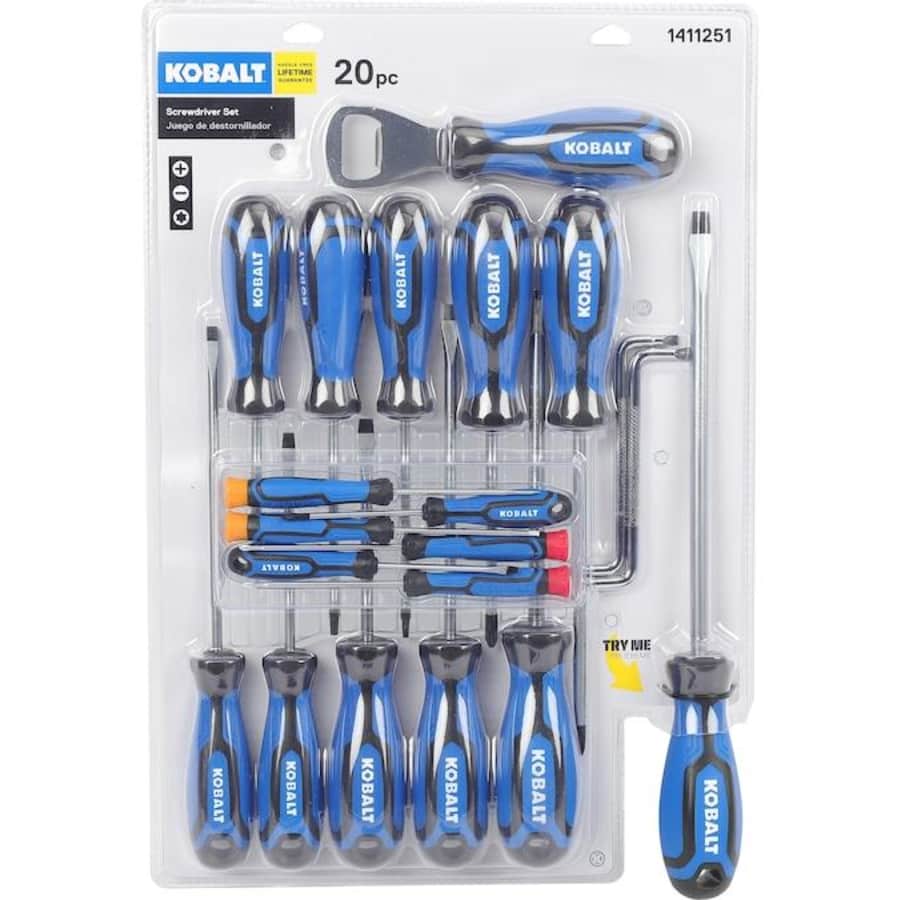 Kobalt 20-Piece Magnetic Screwdriver Set w/ Cushioned Handles for $20 Kobalt 20-Piece Magnetic Screwdriver Set w/ Cushioned Handles for $20