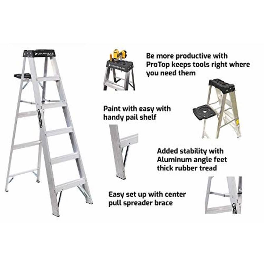 Louisville Ladder AS3003 Aluminum 3-Foot Ladder 300-Pound Duty Rating for $103 Louisville Ladder AS3003 Aluminum 3-Foot Ladder 300-Pound Duty Rating for $103