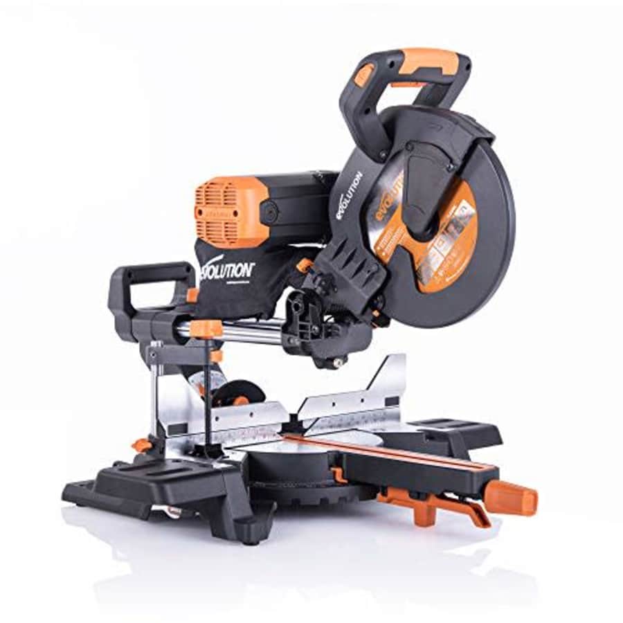 Evolution Power Tools R255SMSDB+ 15 Amp 10 in. Premium Dual Bevel Sliding Miter Saw w/Laser and for $338 Evolution Power Tools R255SMSDB+ 15 Amp 10 in. Premium Dual Bevel Sliding Miter Saw w/Laser and for $338