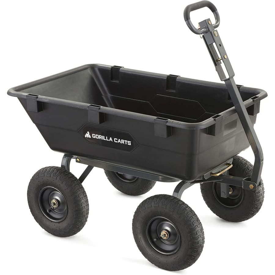 Gorilla Carts Heavy-Duty Poly Yard Dump Cart for $200 Gorilla Carts Heavy-Duty Poly Yard Dump Cart for $200