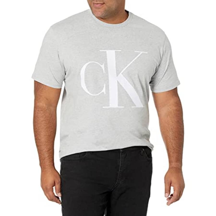 Calvin Klein Men's Monogram Crewneck T-Shirt, Heroic Grey Heather, Extra Large for $27 Calvin Klein Men's Monogram Crewneck T-Shirt, Heroic Grey Heather, Extra Large for $27