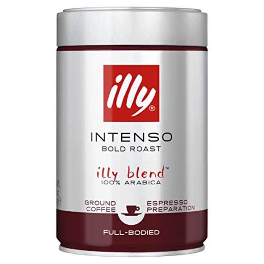 illy Intenso Ground Espresso Coffee, Dark Roast, Intense, Robust and Full Flavored With Notes of for $47