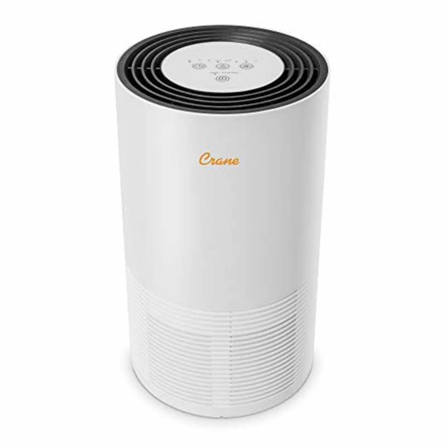 Crane Tower Air Purifier with True HEPA Filter EE-5068, Germicidal UV Light, Premium, 300 Sq Feet for $131