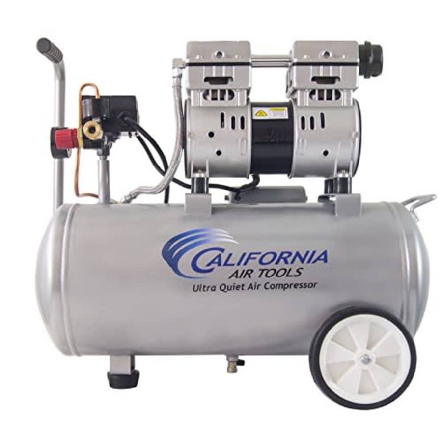 California Air Tools 8010 Ultra Quiet & Oil-Free 1.0 hp Steel Tank Air Compressor, 8 gal, Silver for $223