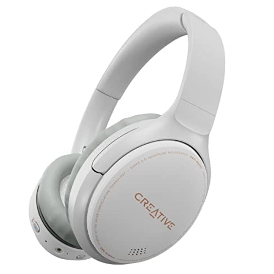 Creative Labs Creative Zen Hybrid (White) Wireless Over-Ear Headphones with Hybrid Active Noise Cancellation, for $40