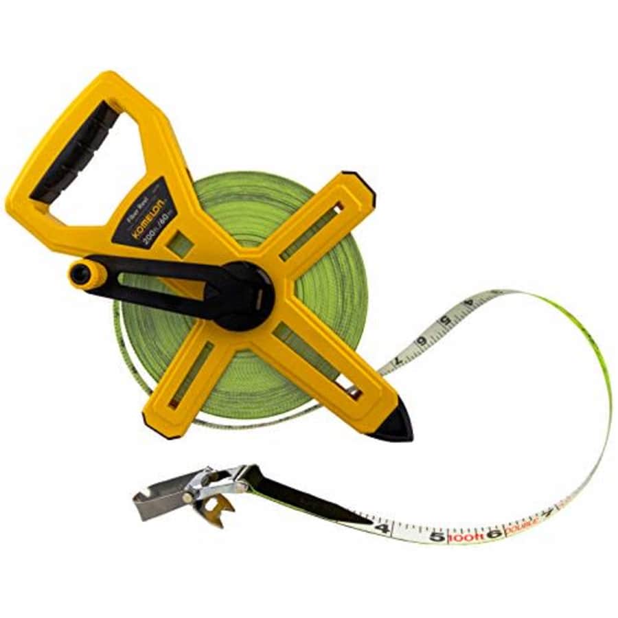 Komelon 6622IM Fiber Reel Long Open Reel Tape Measure Inch/Metric Scale with Double Nylon Coated for $26 Komelon 6622IM Fiber Reel Long Open Reel Tape Measure Inch/Metric Scale with Double Nylon Coated for $26