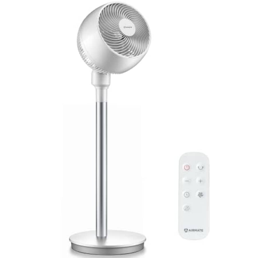 AIRMATE Air Circulator Fan with Remote,Oscillating Fans for Indoors Turbo Silence, Pedestal Fan, for $130