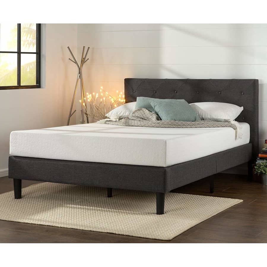 Zinus Shalini Upholstered Queen Platform Bed for $127 Zinus Shalini Upholstered Queen Platform Bed for $127