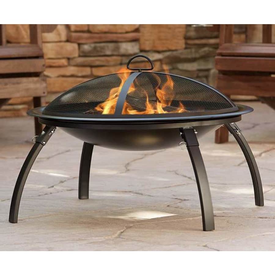 John Timberland Lighting Camano 26" Portable Outdoor Steel Fire Pit for $70