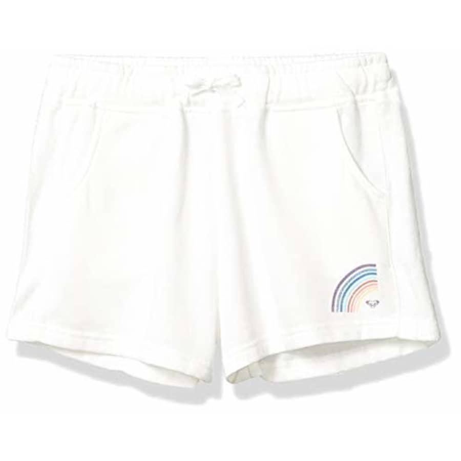 Roxy Girls' Big Middle Fleece Shorts, Snow White, 16/XX-Large for $32 Roxy Girls' Big Middle Fleece Shorts, Snow White, 16/XX-Large for $32