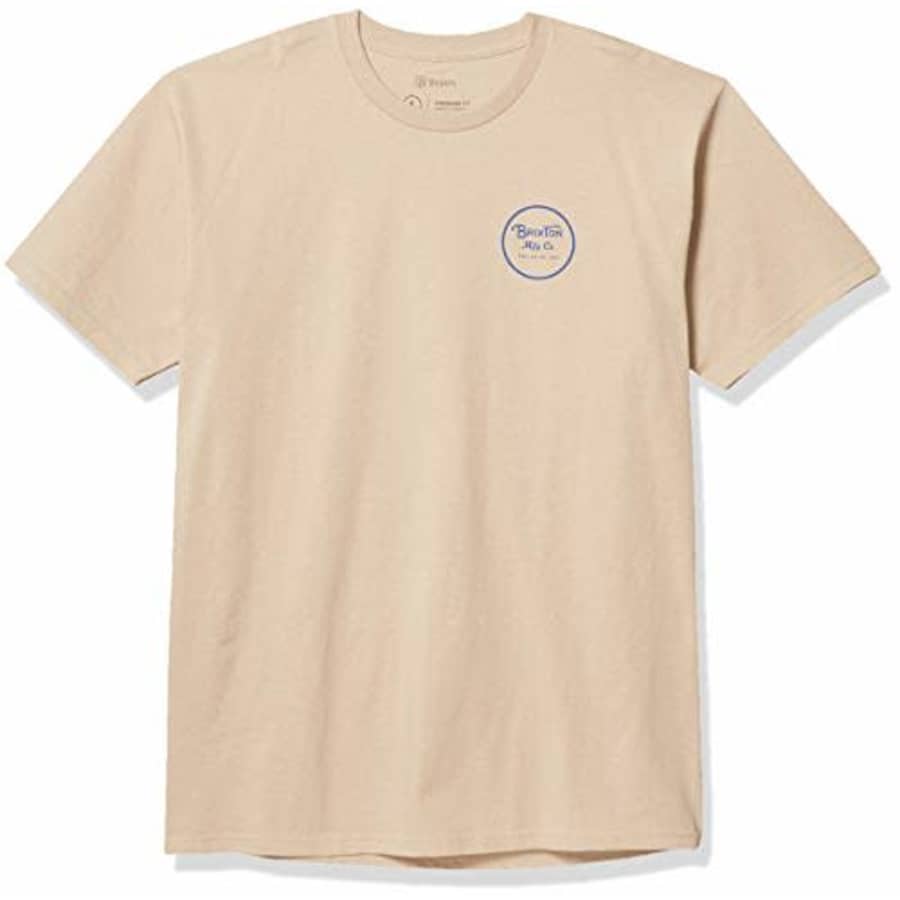 Brixton Men's Wheeler II Standard FIT Short Sleeve T-Shirt, Vanilla, XXL for $24