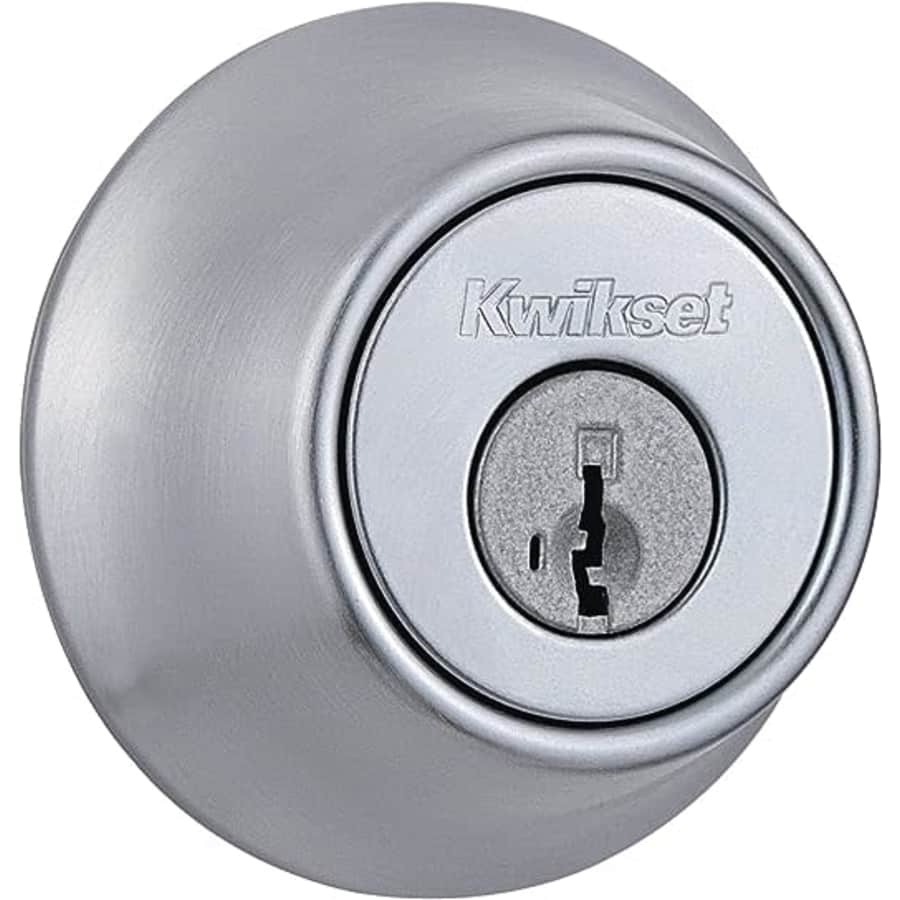 Kwikset Single Cylinder Deadbolt w/ Smart Key for $15