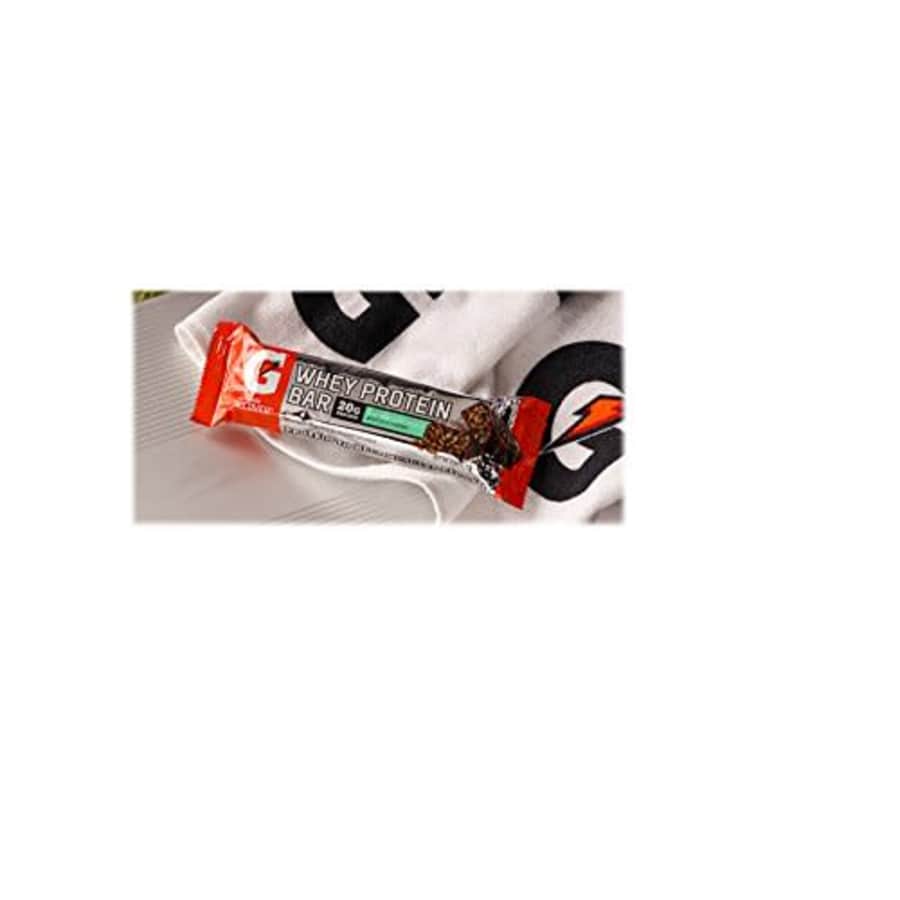 Gatorade Whey Protein Bars, Mint Chocolate Crunch, 2.8 oz bars (Pack of 12, 20g of protein per bar) for $19