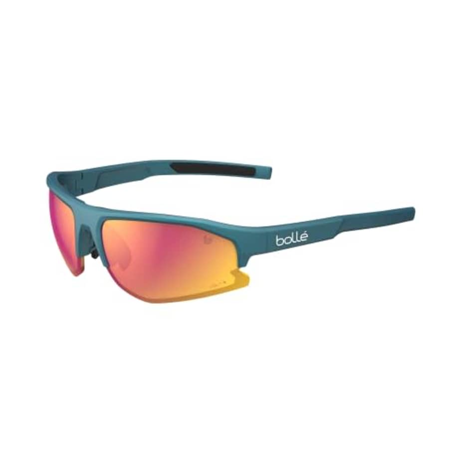 Bolle boll Men's Bolt 2.0 S Polarized Oval Sunglasses, Creator Teal Metallic, Small for $170