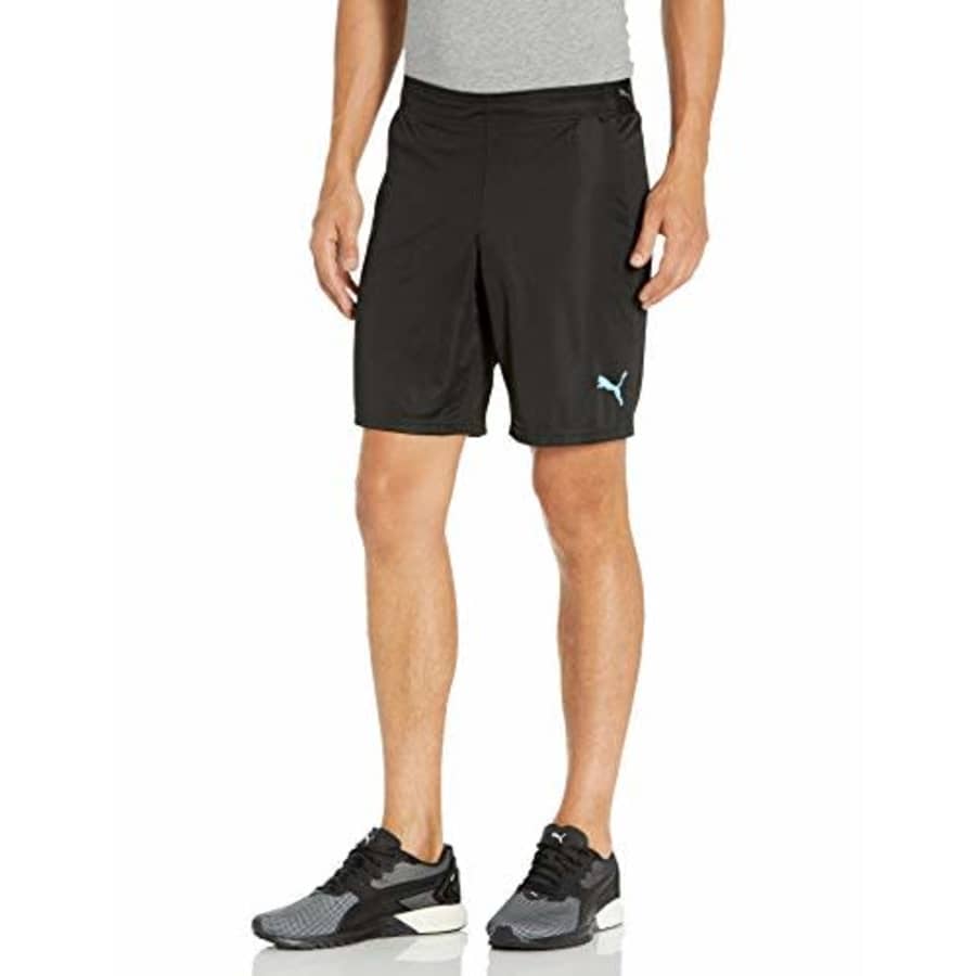 Puma Men's FTBLNXT Shorts, Black-Luminous Blue, XXL for $13