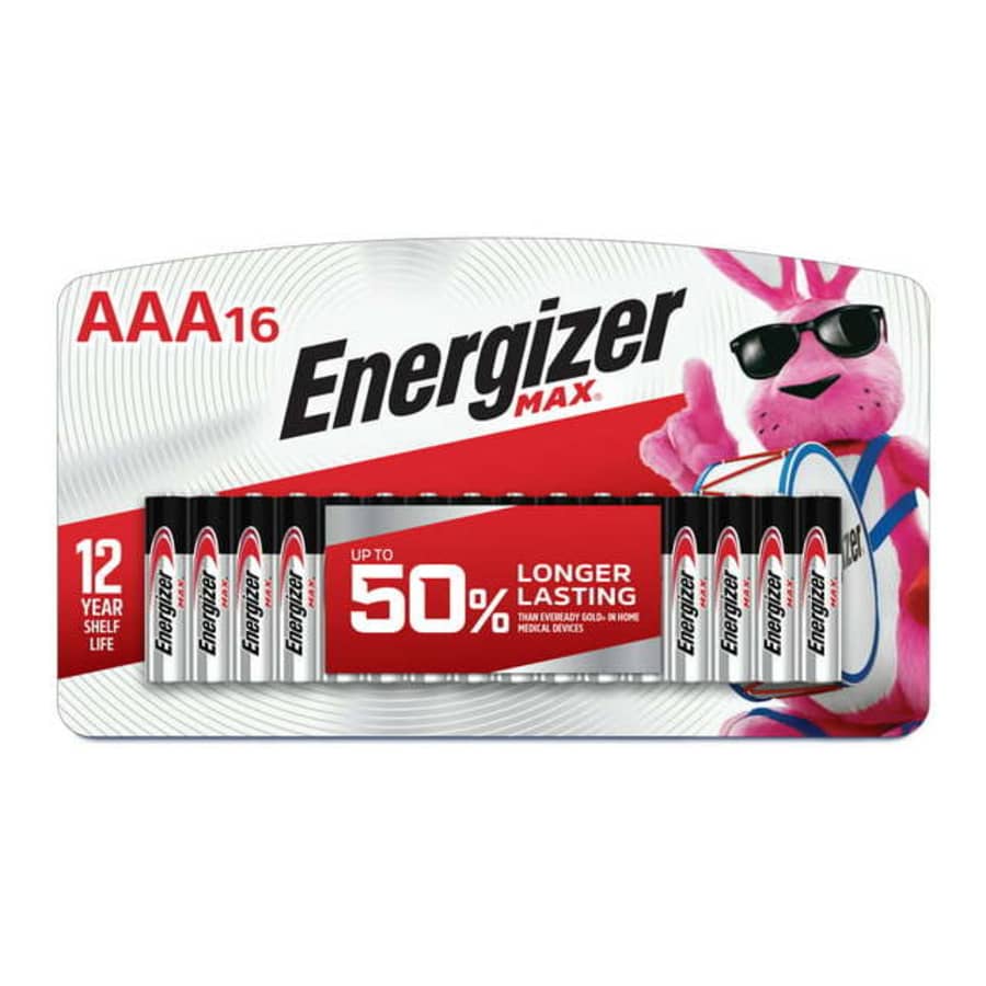 Energizer Max AAA Alkaline Batteries 16-Pack for $11