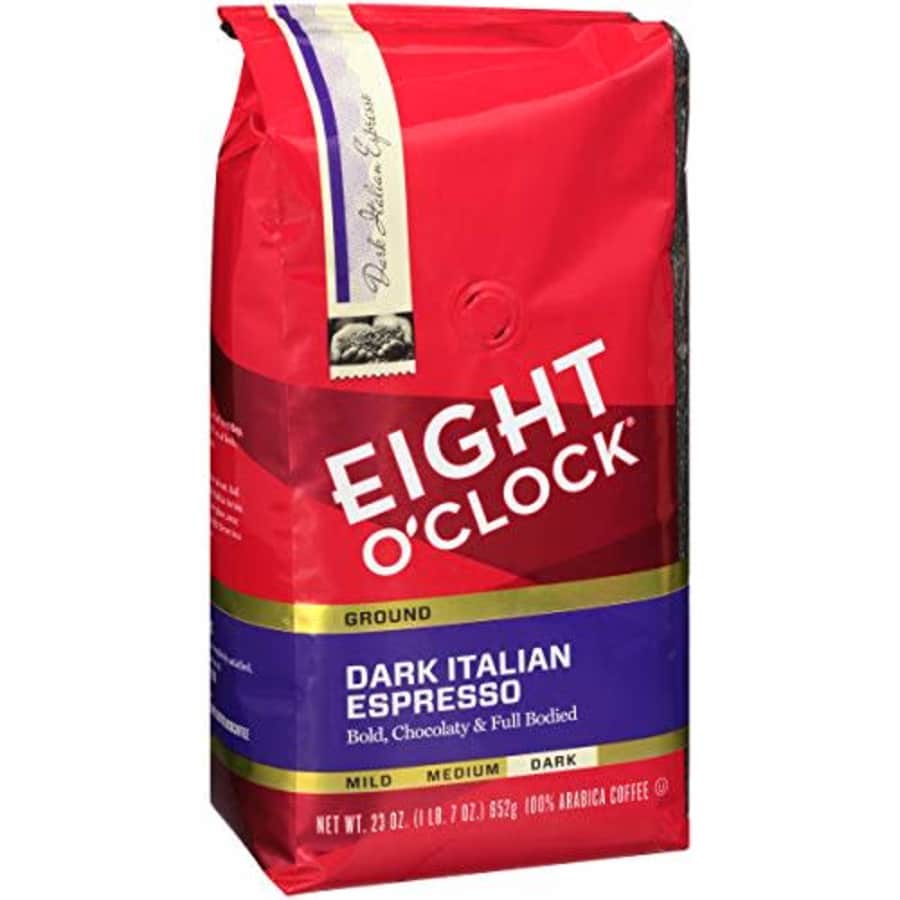 Eight O'Clock Coffee Eight O'Clock Ground Coffee, Dark Italian Espresso, 23 Ounce for $32