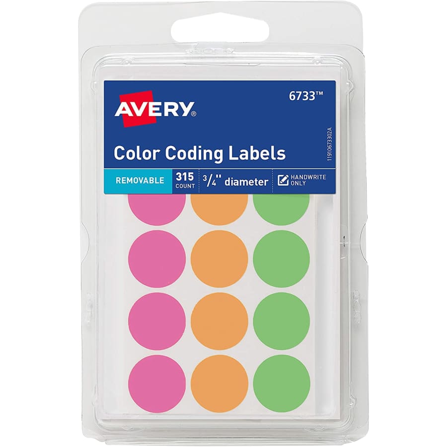 Avery Round Color Coding Labels 315-Pack for $2