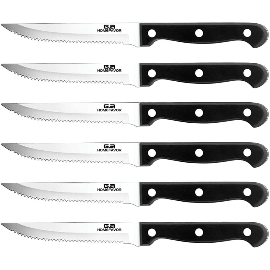 G.a Homefavor 6-Piece Serrated Steak Knife Set for $13
