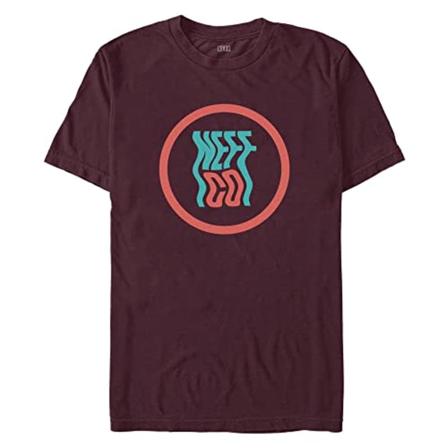 NEFF TWIZTED Young Men's Short Sleeve Tee Shirt, Burgundy, X-Large for $10