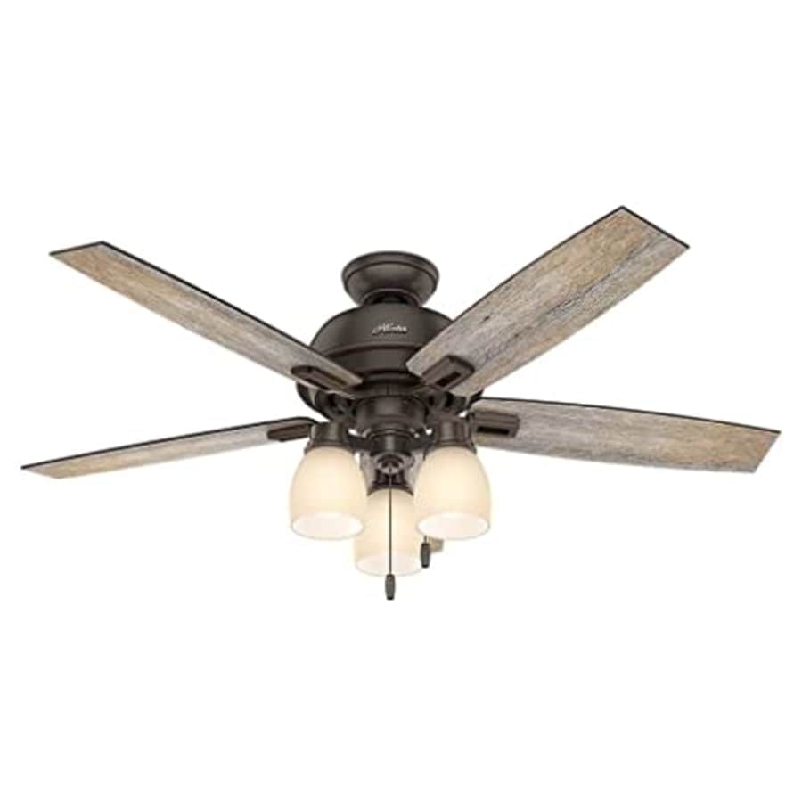 Hunter Fan Hunter Donegan Indoor Ceiling Fan with LED Lights and Pull Chain Control, 52", Onyx Bengal for $207