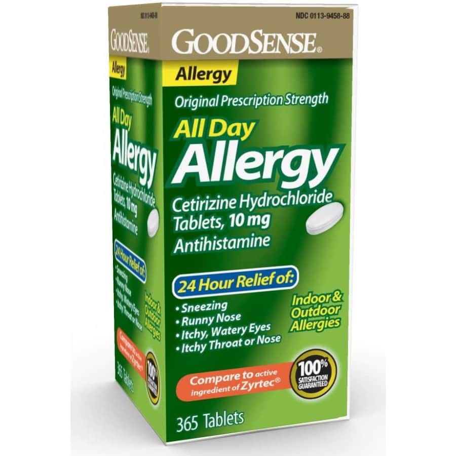 GoodSense All Day Allergy Antihistamine Tablet 365-Count Pack for $16
