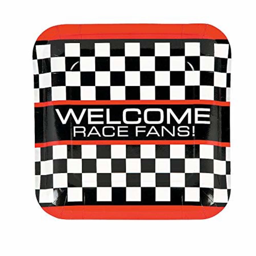 Fun Express - Race Car Checker Dinner Plate (8pc) - Party Supplies - Print Tableware - Print Plates for $10 Fun Express - Race Car Checker Dinner Plate (8pc) - Party Supplies - Print Tableware - Print Plates for $10