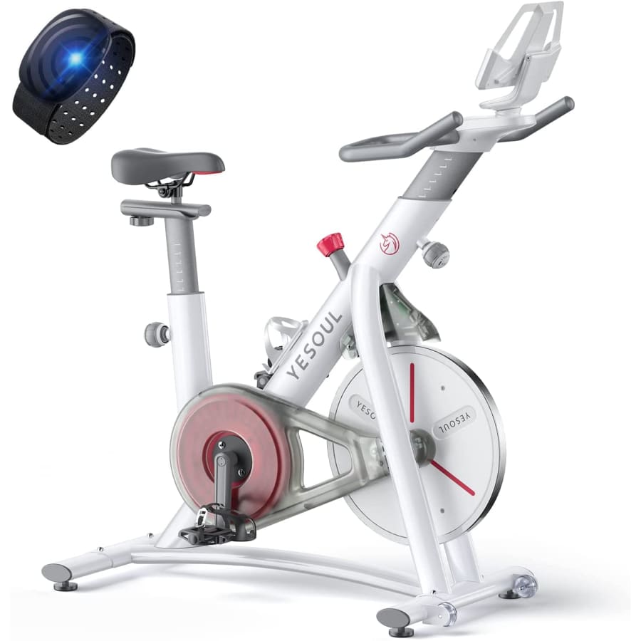 Yesoul Indoor Exercise Bike with Heart Rate Armband for $301