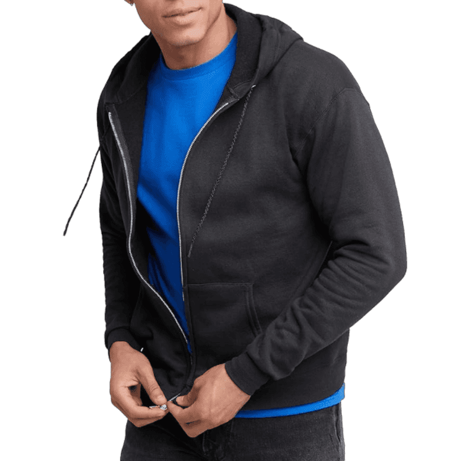 Hanes Men's Ecosmart Fleece Full-zip Hoodie for $12 Hanes Men's Ecosmart Fleece Full-zip Hoodie for $12