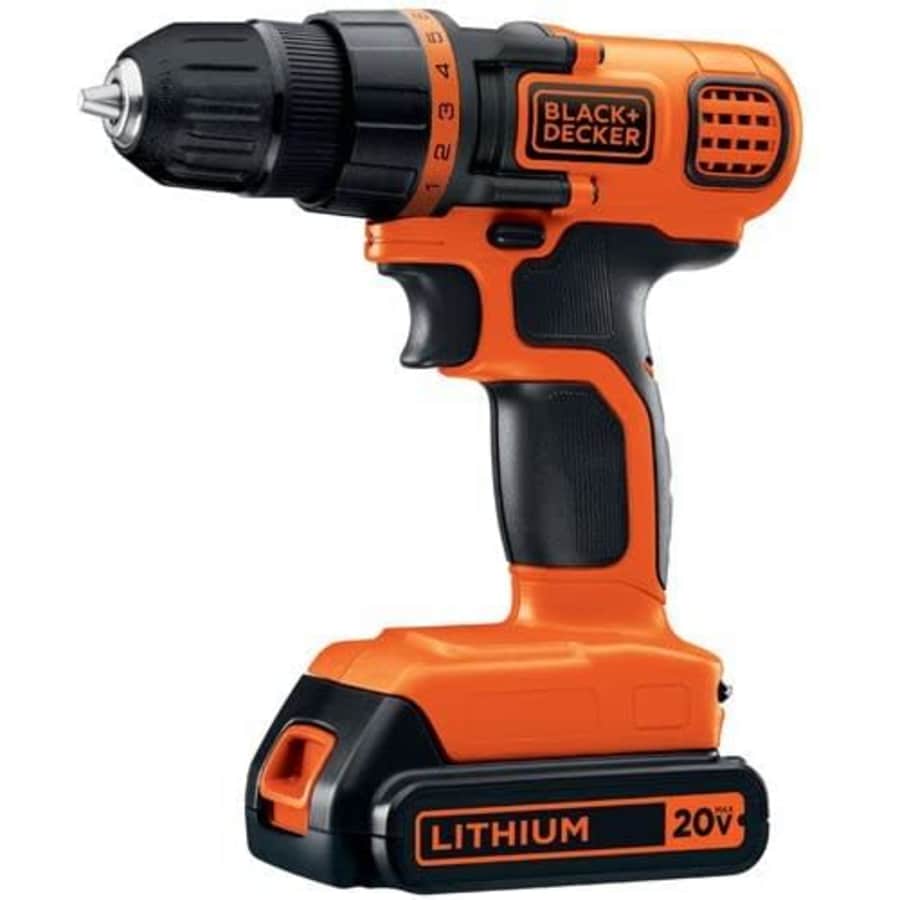 Black + Decker 20V Max Lithium Drill/Driver for $29 via Prime