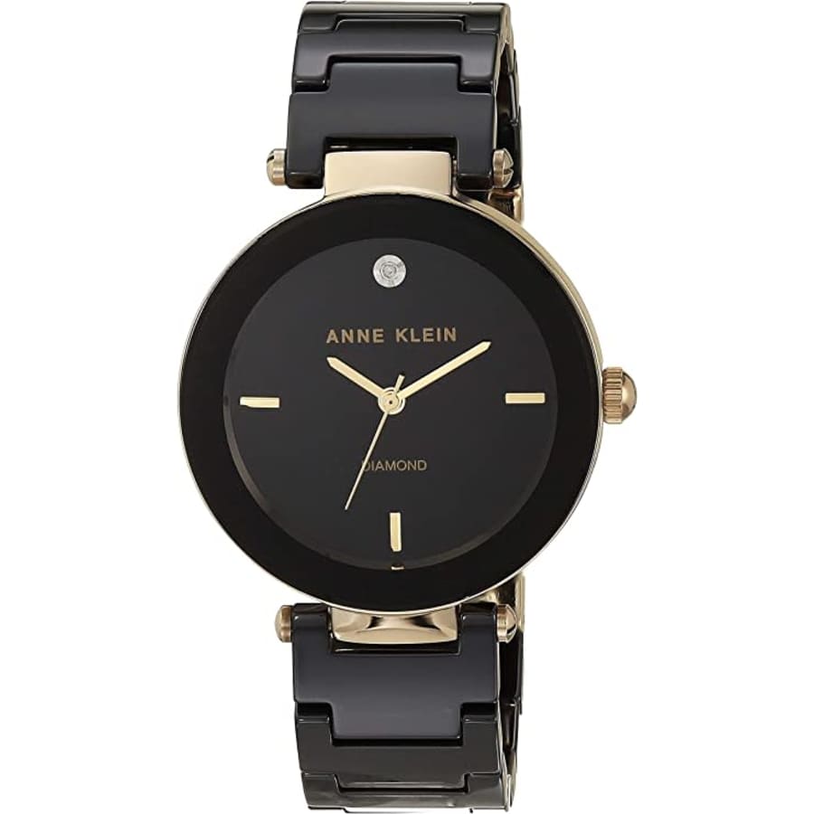 Anne Klein Women's Genuine Diamond Dial Ceramic Bracelet Watch for $34