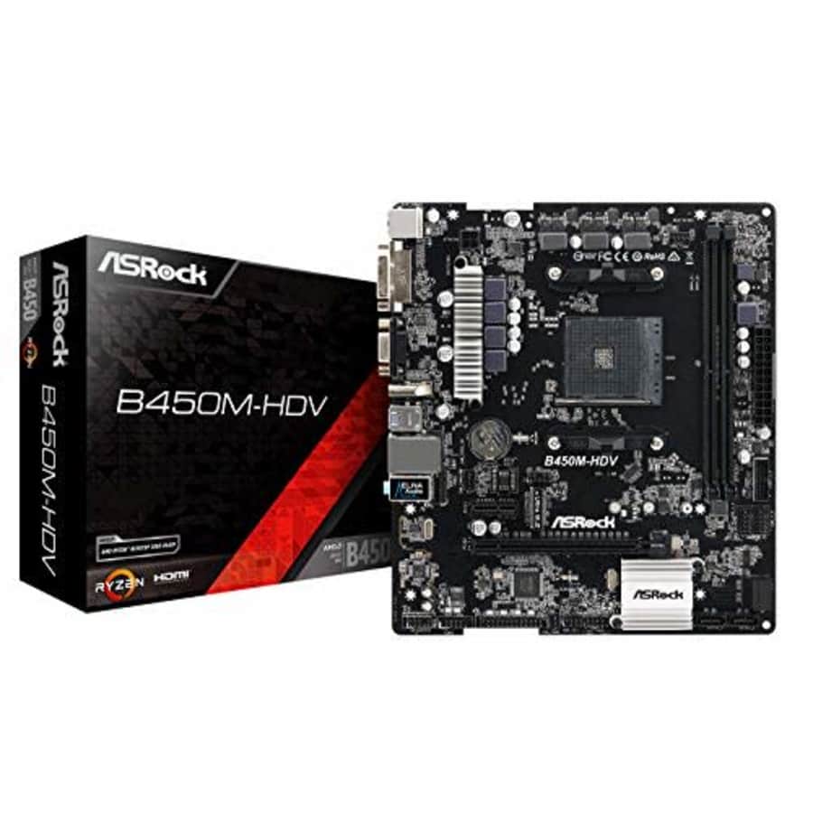 ASRock MicroATX Motherboard (B450M-HDV) for $89