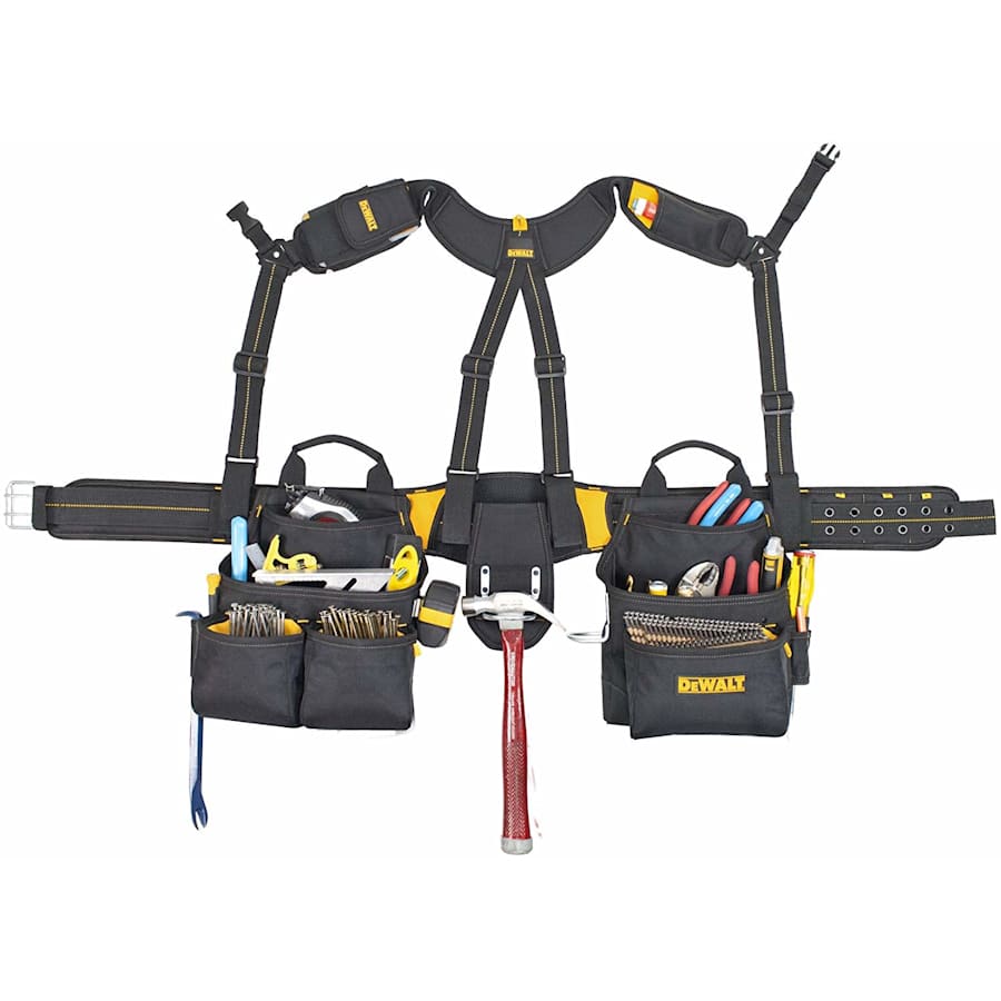 DeWalt 20-Pocket Pro Framer's Combo Apron Tool Belt and Suspenders for $80 DeWalt 20-Pocket Pro Framer's Combo Apron Tool Belt and Suspenders for $80