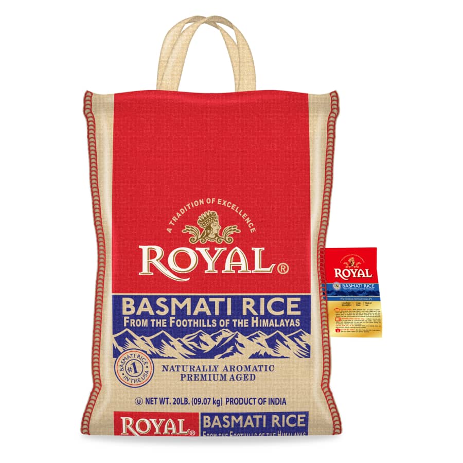 Royal 20-lb. White Basmati Rice for $18