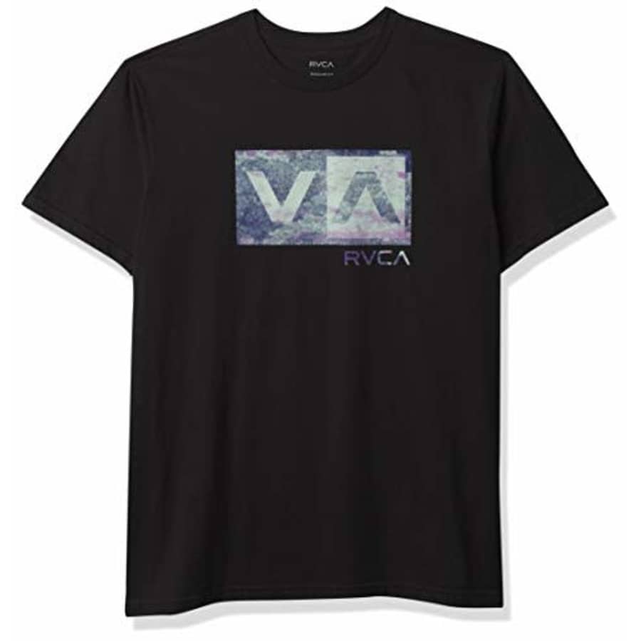 RVCA Men's Balance Box Short Sleeve Crew Neck T-Shirt, Black, S for $34
