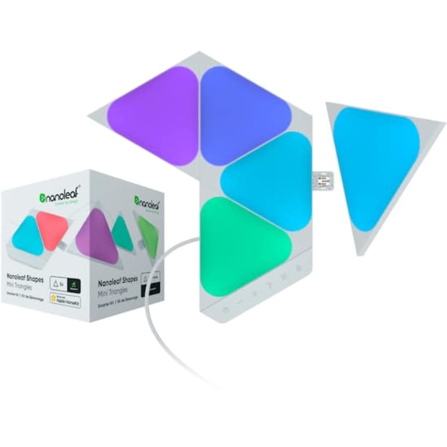 Nanoleaf Shapes Mini Triangles 5-Panel Smarter Kit for $50 Nanoleaf Shapes Mini Triangles 5-Panel Smarter Kit for $50