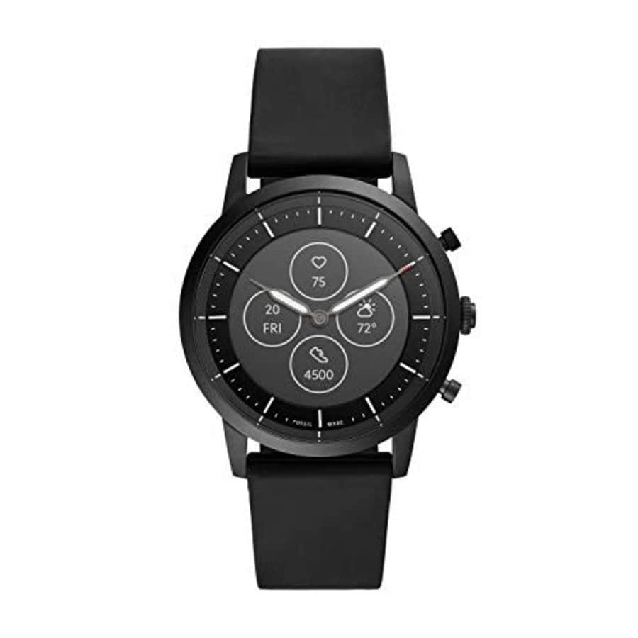 Fossil Men's Collider HR Heart Rate Stainless Steel and Silicone Hybrid Smartwatch, Color: Black for $193 Fossil Men's Collider HR Heart Rate Stainless Steel and Silicone Hybrid Smartwatch, Color: Black for $193