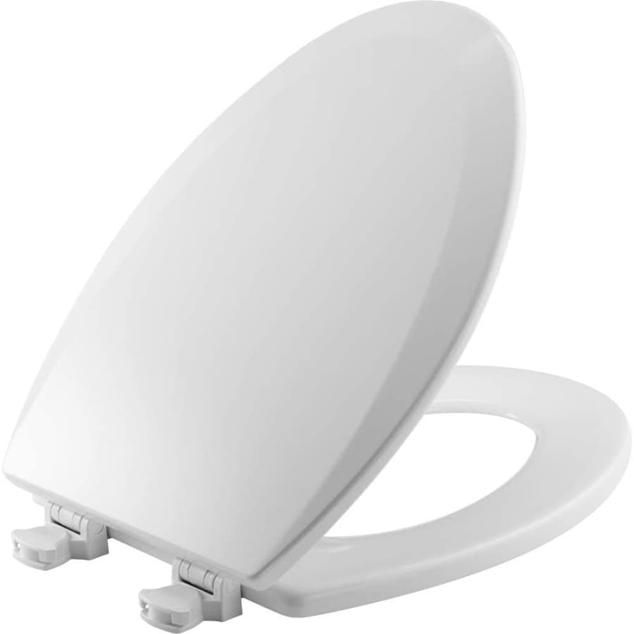 Bemis Elongated Wood Toilet Seat w/ Easy Clean Hinges for $19