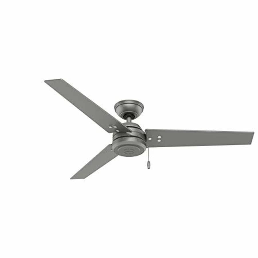 Hunter Fan Hunter 59262 Contemporary Cassius Matte Silver Ceiling Fan, 52in (Renewed) for $97