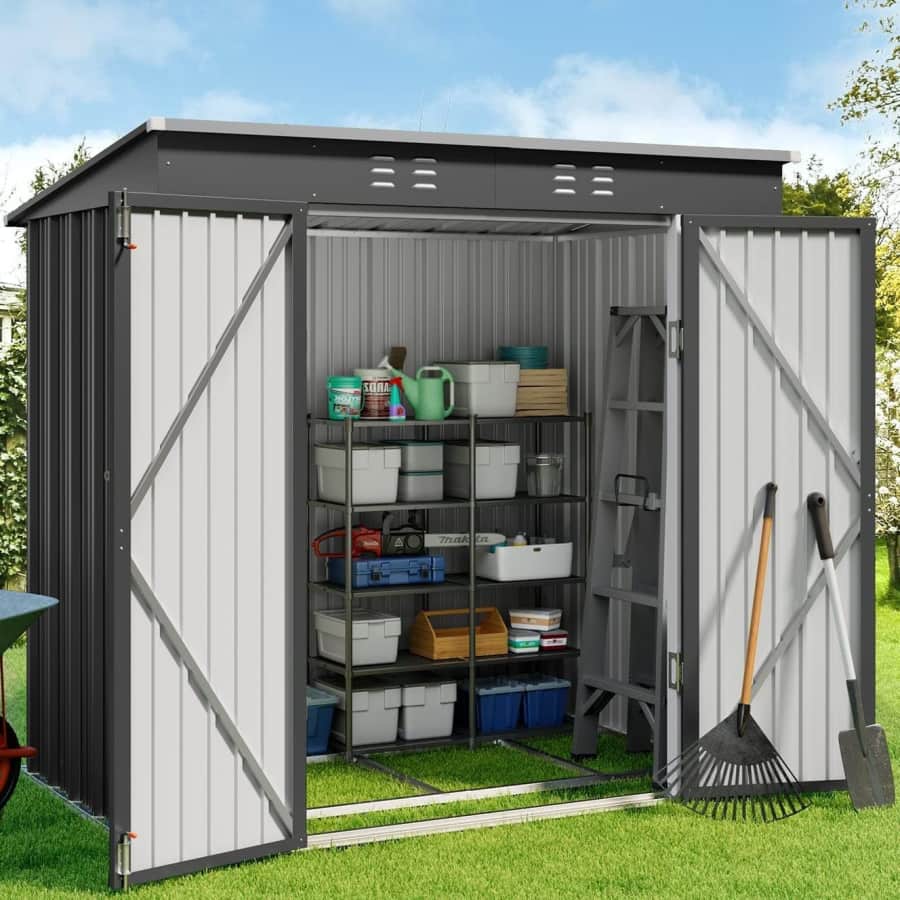 Gizoon 6x4-Foot Outdoor Storage Shed for $139