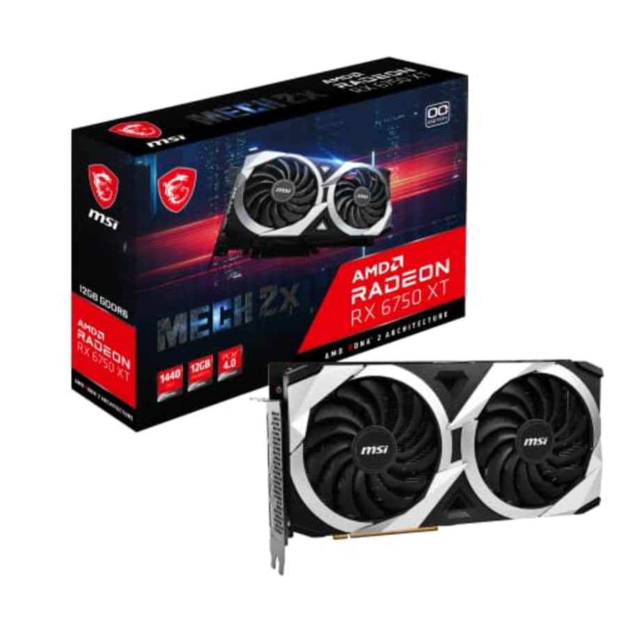 MSI Gaming Radeon RX 6750 XT 192-bit 12GB GDDR6 DP/HDMI Dual Torx 3.0 Fans FreeSync DirectX 12 VR for $340