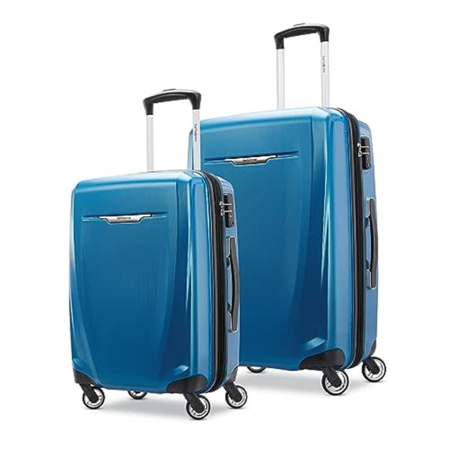 Samsonite Winfield 3 DLX Hardside Expandable Luggage with Spinners, Blue/Navy, 2-Piece Set (20/25) for $490 Samsonite Winfield 3 DLX Hardside Expandable Luggage with Spinners, Blue/Navy, 2-Piece Set (20/25) for $490