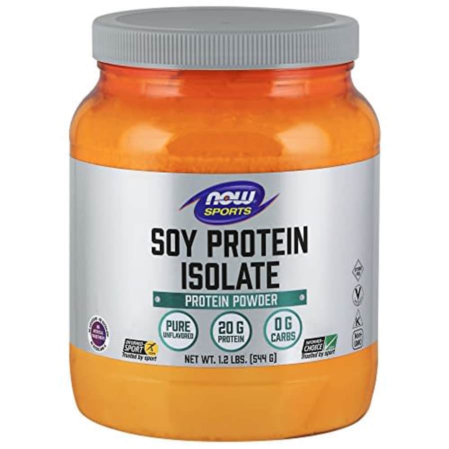 Now Foods NOW Sports Nutrition, Soy Protein Isolate 20 G, 0 Carbs, Unflavored Powder, 1.2-Pound for $14